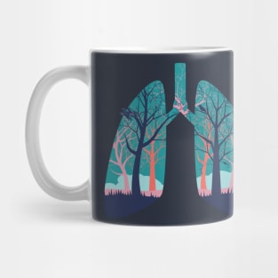 Abstract forest in the lungs Mug